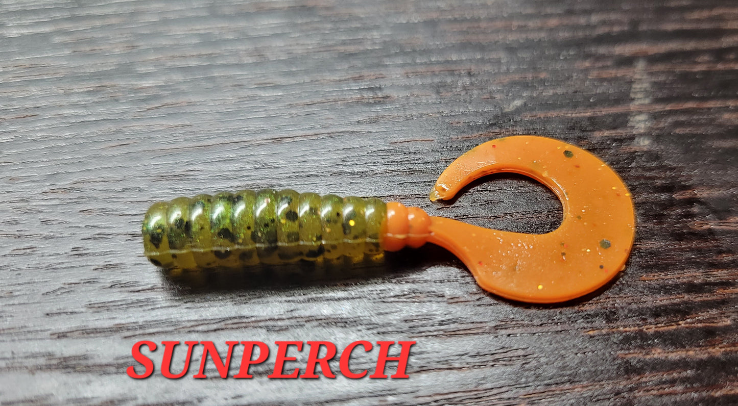 Curly Grub-1.75 Inch-12 Pack-69 Color Options!!
