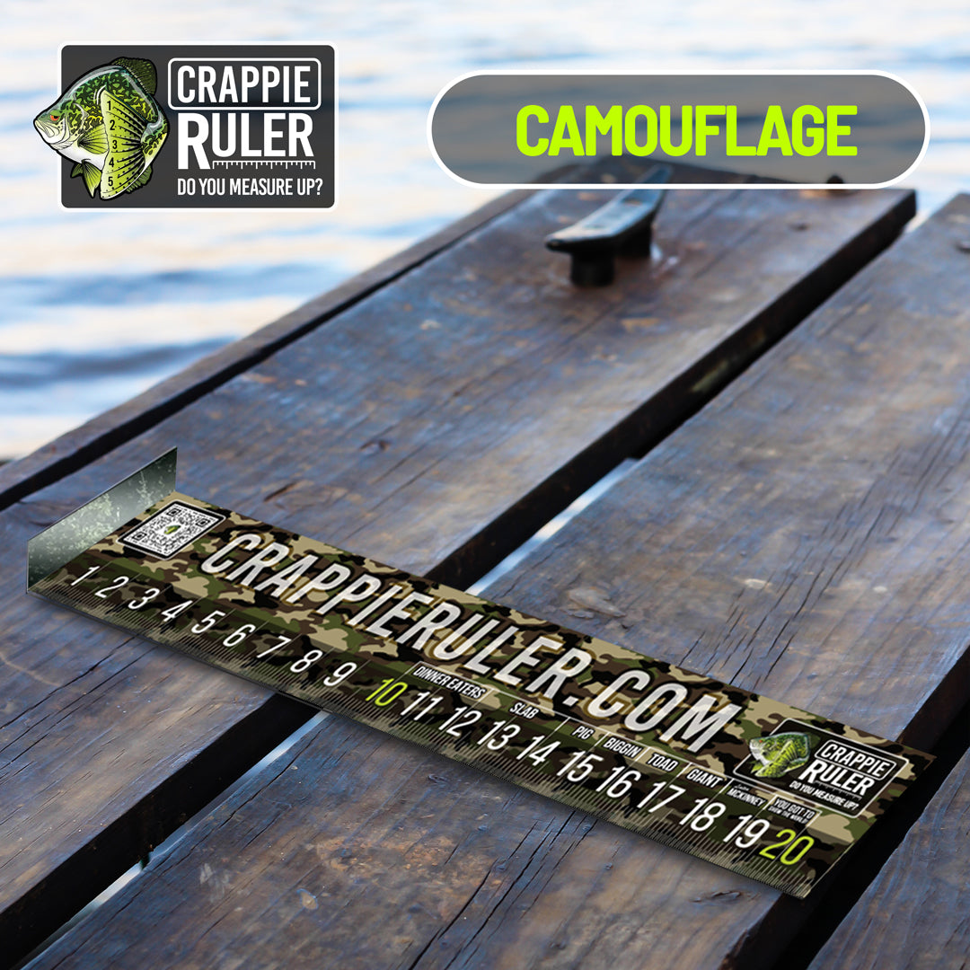 Crappie Ruler-Adhesive Sticker Ruler Only-7 Design Options!Free Shipping!