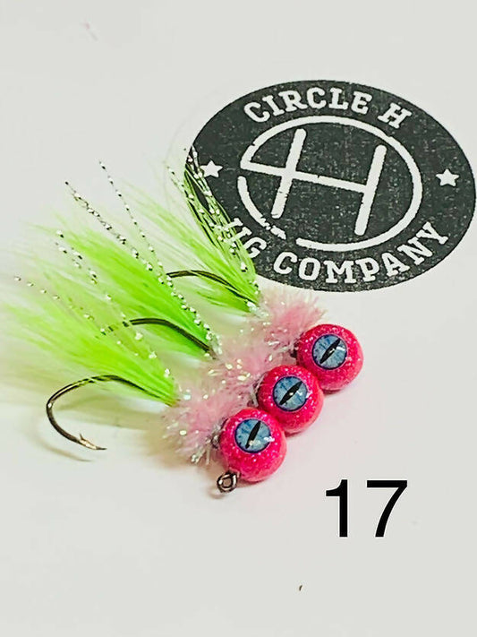 New Hand Ties-#17 Color-2 Hook Options-3 Pack