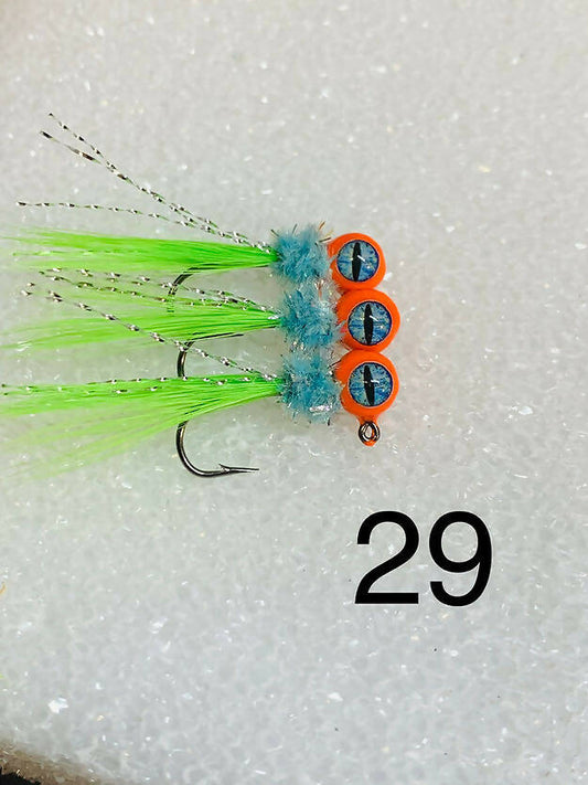New Hand Ties-#29 Color-2 Hook Options-3 Pack