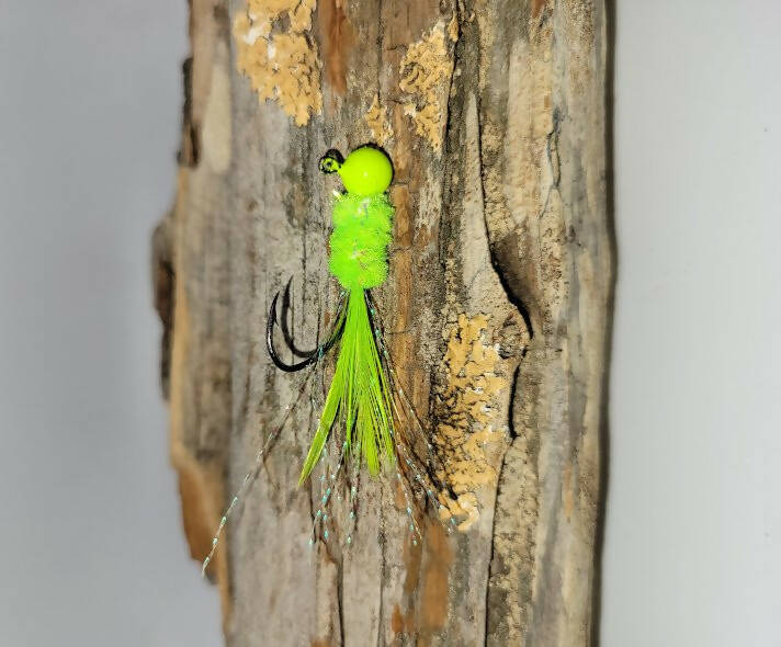 Green Moth-Single Jig-2 Hook Size\Style Options!