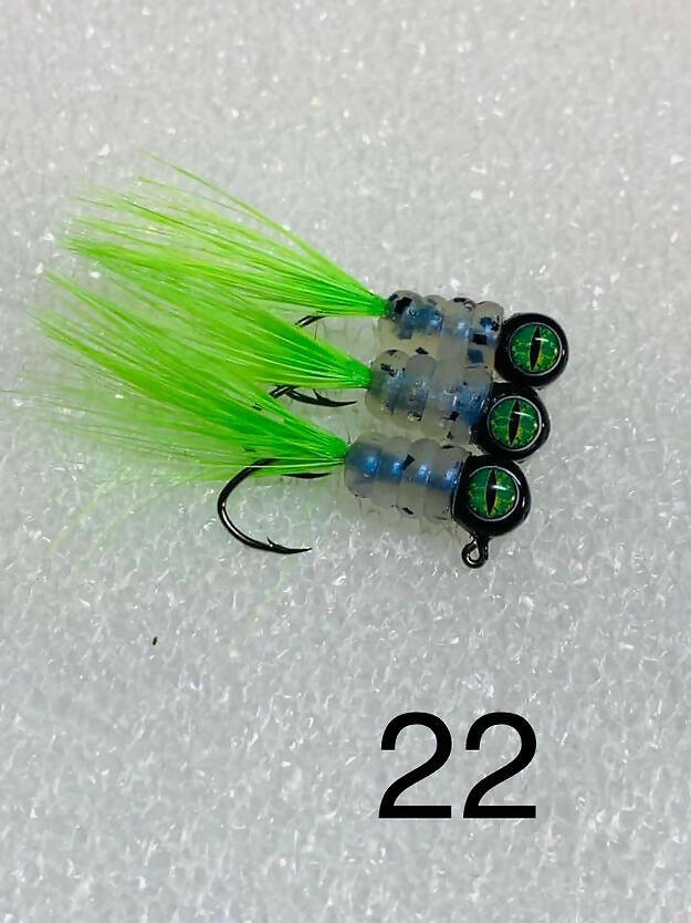 Jelly Belly-#22 Color-2 Hook Options-3 Pack – American Crappie Gear