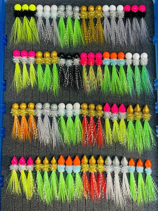 Apex Chartreuse/Green Floating Jig Head 5 Pack Size 4 - Razor Sharp/Strong  Hooks