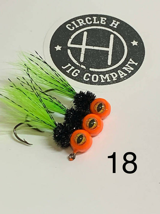New Hand Ties-#18 Color-2 Hook Options-3 Pack