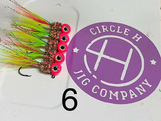New Hand Ties-#6 Color-2 Hook Options-3 Pack