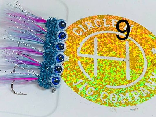 New Hand Ties-#9 Color-2 Hook Options-3 Pack