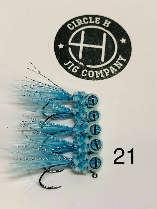 New Hand Ties-#21 Color-2 Hook Options-3 Pack