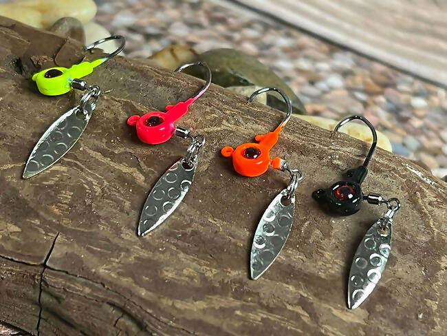 Brush pile Jigs-Jigheads With Spinner-5 Pack-4 Color Options!